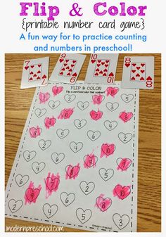 a printable valentine's day card game for kids to play on the table