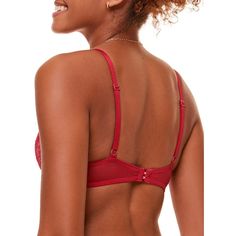 This Push Up Plunge comes with a lace overlay at neckline with cutout effect. It includes underwire, fully adjustable straps, and hook and eye back closure. Bare Women, Barbados Cherry, Free Front, Underwire Sports Bras, Shipt Shopper, Unlined Bra, Adore Me, Balconette Bra, Demi Bra