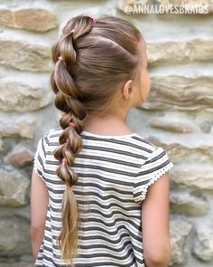 Rope Braided Hairstyle, Easy Little Girl Hairstyles, Fishtail Braids, Girl Hair Dos, Rope Hair, Toddler Hairstyles Girl, Girls Hairstyles Braids