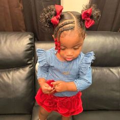 Easy Hairstyle Using Braiding Hair, Hairstyles For Infants With Short Hair, Toldders Hairstyle, Black Daughter Hairstyles Easy, Baby Girl Hairstyles Infant Black, Toddler Braided Hairstyles Black Baby Girls, Simple Hairstyles For Black Girls Kids, Black Baby Girl Hairstyles Short Hair, Infant Hairstyles Black