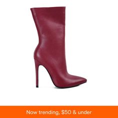 in stock Burgundy Boots Ankle, High Ankle Boots, Ankle Boots, Pick Up, In Store, Buy Online, London, Boots, Free Shipping