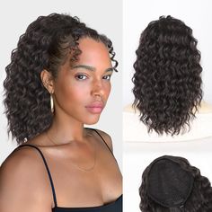 PRICES MAY VARY. 【More Fluffy and Natural】This drawstring ponytail extension for black women is a new and trendy style, multi-layered design makes the ponytail extension lighter weight and more fluffy.enhance your hairstyle instantly. 【Excellent Quality】14 inch ponytail extensions weigh about 110g.The curly ponytail extension for black women are made of high-quality heat-resistant synthetic fibers, which are soft and comfortable, natural and beautiful. 【Easy and Secure Apply 】Just put your hair Simple Ponytail Hairstyles Black Women, Clip In Hair Extensions For Black Women, Ponytail For Black Women, Fake Ponytail, Hair Extensions Brown, Ponytail Curly, Curly Drawstring Ponytail, Ponytail Hairstyles Easy, Ponytail Hairstyle