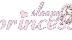 the words sleepy princess are written in pink