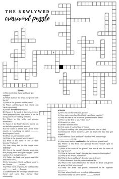 the crossword puzzle is shown in black and white