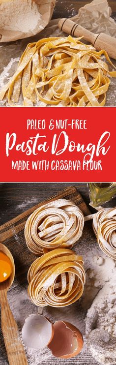 pasta dough is being made with crisssant flour and then rolled into spirals