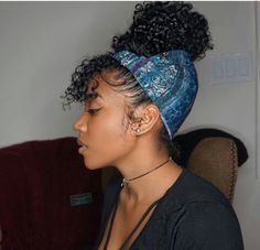 Wearing a headband backwards. Genius. Hair Without Heat, Twist Out, Black Hair Care, Natural Haircare, Hair Wraps, Hair Journey, Afro Hairstyles, Curly Hairstyles, Head Wrap