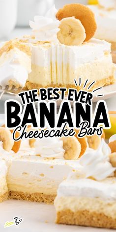 the best ever banana cheesecake bar