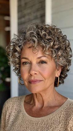 Sleek Curly Hairstyles for Women Over 60 for Curly Shag Cut 🌟 Curls With Side Part, Side Part Curly Hairstyles, Sleek Curly Hairstyles, Maintaining Curly Hair, Curly Hair Dos, Hair Bobs, Curly Shag, Shag Cut, Hairstyles For Women Over 60