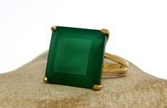 Square gemstone ringgreen onyx ringgold ringfaceted square | Etsy Elegant Onyx Crystal Ring With Gemstone Details, Elegant Onyx Crystal Ring With Gemstone, Elegant Onyx Crystal Ring, Elegant Large Stone Emerald Ring For Gift, Elegant Large Stone Emerald Ring As Gift, Elegant Emerald Ring With Large Stone For Gift, Green Onyx Rings For Gifts, Elegant Green Rings With Large Stone, Elegant Green Ring With Large Stone