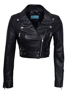 Black Leather Biker Jacket, Leather Biker Jacket, Black Leather Jacket, Women's Coats & Jackets, Black Crop, Crop Jacket