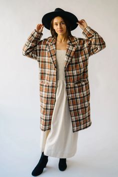 The Javin Tweed Coat in Rust – Piper & Scoot Piper And Scoot, Tie Front Cardigan, Tweed Coat, Tweed Fabric, Jeans Jumpsuit, Rust Color, Denim Jumpsuit, Stay Cozy, Floral Midi Dress