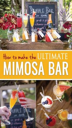 the ultimate guide to making the ultimate mimosa bar for your backyard or patio