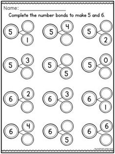 the worksheet for rounding numbers to 5 and 6 is shown in black and white