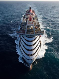 a large cruise ship in the middle of the ocean