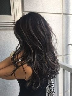 Black Hair Balayage, Hair Color Underneath, Ash Hair Color, Hair Color Streaks, Black Hair With Highlights, Dark Hair With Highlights, Hair Streaks, Hair With Highlights, Brown Hair Balayage