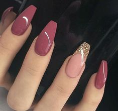 Wine Nails, Her Nails, Coffin Nails Long, Pink Nail Designs, Prom Nails, Nail Polishes, Gorgeous Nails