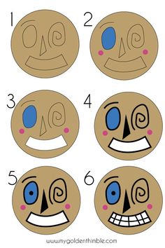 step by step instructions on how to make an emoticive smiley face for kids