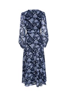 Get ready to be the center of attention in this navy and blue floral paisley wrap dress from Hutch. Perfect for any formal occasion, this dress will make you stand out while keeping you comfortable. Style it with strappy sandals and a bold gold statement earring for the perfect spring wedding look. Size S 100% Polyester Fully lined Wrap tie closure Long sleeves Bust 34" Waist 27" Shoulder to hem (front) 46.5" Sleeve length 21" Elegant Wrap Dress With Floral Print And Surplice Neckline, Elegant Floral Wrap Dress With Surplice Neckline, Elegant Floral Print Wrap Dress, Elegant Spring Midi Dress With Paisley Print, Elegant Floral Print Midi Wrap Dress, Elegant Floral Midi Wrap Dress, Elegant Printed Wrap Dress For Spring, Elegant Paisley Print Dress, Elegant Paisley Print Dress For Spring