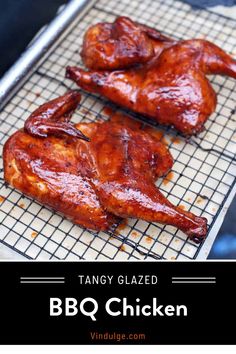 Two chicken halves on a sheet tray after being smoked and glazed. Carolina Style Bbq Sauce, Bbq Chicken Recipe, Delicious Family Dinners, Bbq Brisket, Bbq Chicken Recipes, Bbq Food, Bbq Sauce Recipe, Summer Cookouts