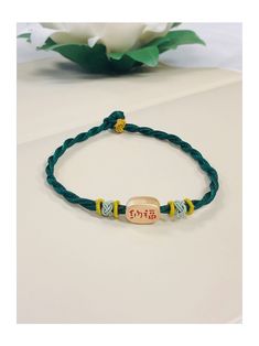 - Personally hand craft - Bracelet is adjustable base on the size of wrist -"納福"= "Receiving Blessing"  - The color "Green" means "Health", "Prosperity" and "Harmony" in Chinese. - The bracelet is suitable for all occasions, usually wear it as a Good luck charm. Adjustable Green Spiritual Bracelets, Green Adjustable Spiritual Bracelet, Personalized Adjustable Spiritual Wristband, Green Adjustable Symbolic Bracelets, Symbolic Adjustable Green Bracelets, Personalized Adjustable Bracelets For Blessing, Spiritual Adjustable Wristband As Gift, Adjustable Gold Spiritual Wristband, Gold Adjustable Spiritual Wristband