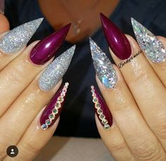 Fall Stiletto Nails Design 2024, Fall Stiletto Nails Design, Fall Stiletto Nails, Stiletto Nails Design, Pink Chrome Nails, Pink Chrome, Nails Design With Rhinestones, Stiletto Nails Designs, Pinterest Makeup