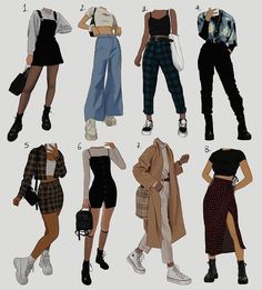 Fashion Design Sketches, Different Outfits, Character Outfits, Casual Style Outfits, Lookbook Outfits, Mode Inspiration, Teen Fashion Outfits, Outfits Casuales