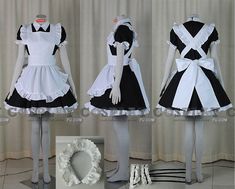 Custom Mio Cosplay (Maid) from K ON - Tailor-Made Cosplay Costume Maid Custome, Maid Fancy Dress, Beauty And The Beast Costume, Maid Cosplay, Maid Outfit, Dress Tutorials, Kawaii Fashion Outfits, Maid Dress, Diy Dress