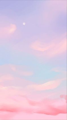 an abstract pink and blue sky with clouds