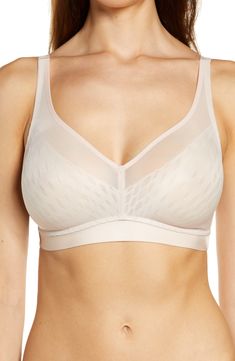 This lightweight yet powerful bra is designed to lift the bustline up to one inch while a wire-free band contours to your body so it never pinches or restrains. 55% nylon, 45% spandex Hand wash, line dry Imported Elegant Full Coverage Nursing Bra With Light Support, Elegant Full Coverage Bra With Light Support, Wireless Bra, One Inch, Bra Lingerie, Hand Wash, Nordstrom, Lingerie, Spandex