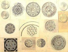 several different types of circular designs on paper