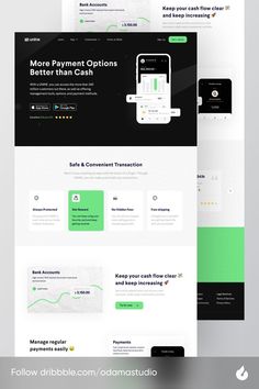 the landing page for an app that is designed to look like it has money coming out of