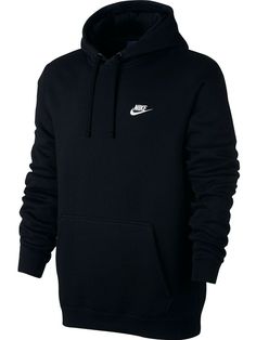 Nike Men's Sportswear Club Fleece Pullover Hoodie Simplicity defined, the warm and comfortable Nike NSW Club Fleece Pullover Hoodie is sure to become your favorite hoodie.  Body:80% cotton, 20% polyester, Rib:98% cotton/2%spandex, Trim:100% cotton  Attached paneled hood with drawstring  Regular fit is relaxed, but not sloppy, and perfect for workouts or everyday activities.  Slim ribbed cuffs and hem for a clean look  Brand mark embroidered at upper left chest. Available Nike Hooded Hoodie For Sports Season, Sportswear Fleece Hooded Hoodie, Nike Cotton Hoodie With Moisture-wicking, Nike Cotton Moisture-wicking Hoodie, Fleece Hooded Sweatshirt For Sportswear, Hooded Fleece Sweatshirt For Sportswear, Winter Sports Fleece Hoodie, Nike Fleece Hoodie For Sports, Fleece Hooded Sweatshirt For Sports