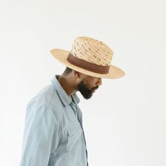 MARTINVILLE RAFFIA PALM SUN HAT – BROWN Woven Toquilla Straw Hat With Flat Brim, Woven Straw Panama Hat With Flat Brim, Handwoven Curved Brim Straw Hat For Kentucky Derby, Brimmed Woven Toquilla Straw Hat, Spring Woven Toquilla Straw Fedora, Fitted Brown Straw Hat For Vacation, Brown Woven Toquilla Straw Panama Hat, Classic Woven Straw Sun Hat, Handwoven Curved Brim Panama Hat