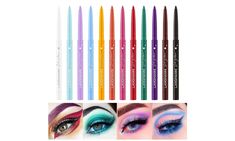 Eyeliner Set, Charming Eyes, Colored Eyeliner, Eyeliner Pen, Gel Eyeliner, Pencil Eyeliner, Wedding Makeup, Different Colors, Eyeliner