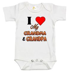 Rapunzie's heartwarming baby onesie, the perfect way for your little one to express their love for their beloved grandparents. With the sweet message "I Love My Grandma & Grandpa" beautifully displayed, this onesie is sure to melt hearts wherever your baby goes. Crafted with utmost care, our baby onesie is made from 100% cotton, ensuring maximum comfort and breathability for your little bundle of joy. The soft fabric gently caresses their delicate skin, keeping them cozy and happy all day long. White Onesie For Mother's Day Gift, Mother's Day Gift White Onesie, I Love My Grandma, Sweet Message, Grandma And Grandpa, Sweet Messages, The Sweet, Classic White, Baby Bodysuit