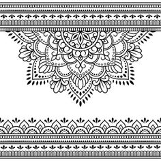 a black and white image of an ornate border ornament on a white background