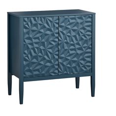 Bring unique style into your living space with the Marquise Modern 2-Door Cabinet from Buylateral. This cabinet features a dimensional pattern on the door fronts. The geometric angles add interest making it an ideal accent piece with various storage opportunities for your living room, entryway, or dining area. The adjustable shelf makes it perfect for stowing away a variety of items. Hidden magnetic open/close feature (no door hardware) easily operates with a slight push to open and close. Const Entryway Table Modern, Decorative Storage Cabinets, 2 Door Cabinet, Storage Furniture Living Room, Console Table With Drawers, Cabinet Dimensions, Cabinet Features, Accent Doors, Door Cabinet