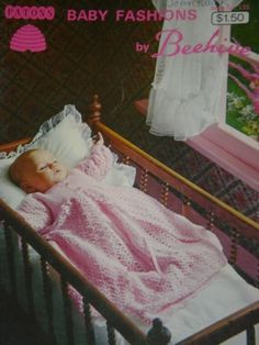 an advertisement for baby fashions by bedtime featuring a doll in a crib