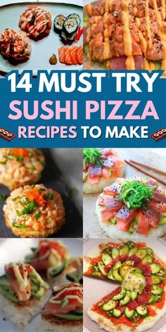 These sushi pizza recipes are a fun and delicious fusion of flavors. Perfect for parties! Korean Sushi Recipes, Sushi Pizza Recipe, Korean Sushi, Kimchi Chicken, Spicy Salmon Sushi, Sushi Pizza, Canadian Dishes, Sushi Party