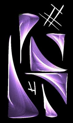 the letters e and f are made up of wavy lines, which appear to be in purple