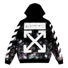 OFF-WHITE Galaxy Brush Graffiti Hooded Zip-up Fleece Men Black OMBB003F176190309901 (Men's/Zipper) Off White Hoodie Men, White Hoodie Outfit, Galaxy Hoodie, White Hoodie Men, Off White Hoodie, Off White Clothing, Off White Mens, Stylish Hoodies, White Cloth