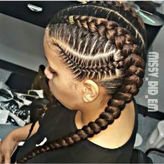 Cute Side Cornrow Hairstyles, Cornrow Designs, Side Cornrows, New Natural Hairstyles, Two Braids, Beautiful Braids, Cornrows Braids, Cornrow