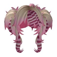 an image of a woman's hair with pink and white streaks on the side