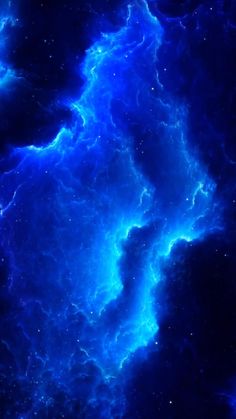 an abstract blue background with stars and swirls in the center, as well as dark space