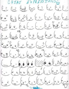 a drawing of many faces and eyes with the words crazy expressions written on each face