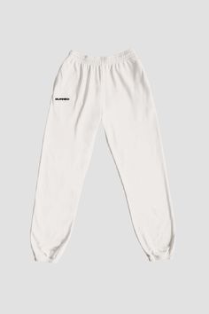 Baggy fit sweatpants with a true to size waist. Features a screen printed logo, two welted side seam pockets, 1 welted back pocket with a hidden zipper, and a 2 inch elastic waistband. Wear it high or wear it low, but guarantee you will not stop wearing it. Custom 100% cotton fleece Baggy fit Elastic waistband and ankle cuffs Machine wash cold / low tumble dry or flat dry / no bleach Designed in miami / made in los angeles Nicole 5’6” is wearing size small Hogwarts Clothes, Uni Clothes, Volleyball Bag, Basic Clothes, Hogwarts Dr, White Sweatpants, Baggy Sweatpants, Girl Sweatpants, Sweatpants Style