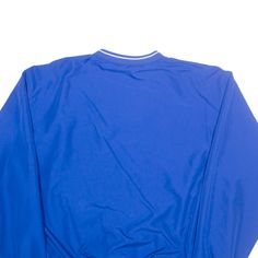 Item is in used condition. Item has a few small marks to front. >Size: S >Armpit To Armpit: 23" >Armpit To Cuff: 21" >Collar To Hem: 24" Blue Sports Tops With Three Stripes Branding, Blue Sports Top With Three Stripes Branding, Blue Sportswear Top With Three Stripes Branding, Blue Adidas Sportswear Top With Logo, Blue Adidas Sportswear Top, Blue Adidas Athleisure Top, Blue Adidas Logo T-shirt For Sportswear, Adidas Blue T-shirt Sportswear With Logo, Blue Adidas Logo Top For Sports