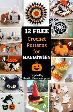 twelve free crochet patterns for halloween