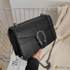 Bird in Bag - Snake pattern single shoulder crossbody bag new armpit small square bag chain female bag Trendy Square Clutch With Chain Strap, Trendy Rectangular Flap Bag With Chain Strap, Trendy Square Flap Bag With Chain Strap, Chain Women, Luxury Crossbody, Snake Pattern, Popular Bags, Snake Patterns, Bag Chain