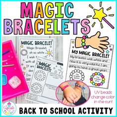 the back to school activity pack for magic bracelets